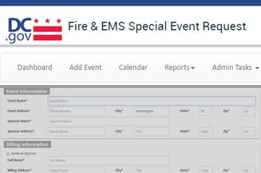 DC Fire & Emergency Medical Services - Special Events